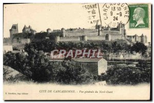 Old Postcard Cite De Carcassonne General view North West