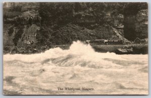 Niagara Falls New York~Tourist Trolley by Whirlpool~Cabin~1908 B&W PC