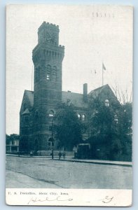 Sioux City Iowa Postcard United States Post Office Building Exterior 1907 Posted