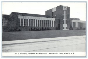 c1960's WC Mepham Central High School View Bellmore Long Island N.Y. Postcard