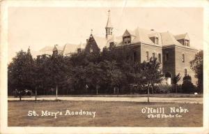 O Neill Nebraska St Marys Academy Real Photo Antique Postcard K59652