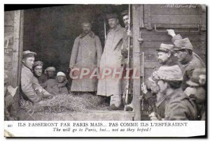 Old Postcard Militaria German Prisoners