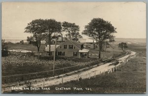 CHATHAM MA ISLAND & BEACH ROAD ANTIQUE REAL PHOTO POSTCARD RPPC