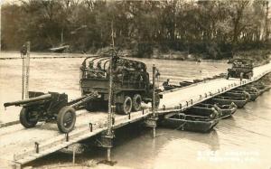 Bridge Fort Benning Georgia WW2 Military RPPC Photo Postcard 569