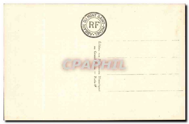 Mont Saint Michel Old Postcard Knights Hall