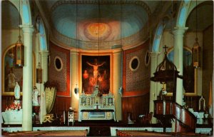 Indiana Vincennes Interior Of Old Cathedral Showing Painting of Crucixion