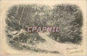 Postcard Old Forest of Fontainebleau The Gorge aux Loups (map 1900)