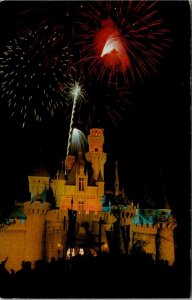 Disneyland Castle Fantasy in the Sky Anaheim California Unposted Postcard X7