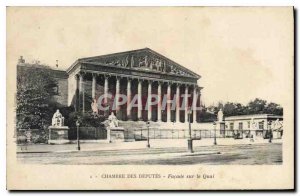 Old Postcard Paris Chamber of Deputies on the Quai Facade