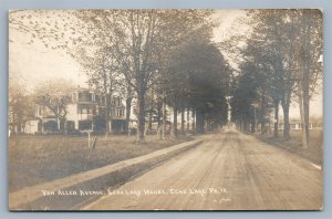 ECHO LAKE HOUSE PA VAN ALLEN AVENUE ANTIQUE REAL PHOTO POSTCARD RPPC