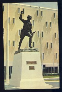 Fort Benning, Georgia/GA Postcard, Follow Me Statue, Academic Building