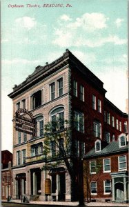Postcard PA Orpheum Theatre Reading Pennsylvania KJ7