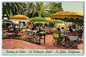 c1940 Dining Patio La Valencia Hotel Exterior Chair La Jolla California Postcard