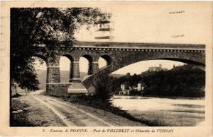 CPA Env. de ROANNE - Pont de Villerest et Silhouette de Vernay (459665)