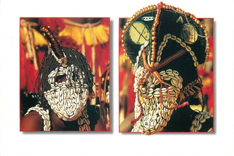 Mali peul & bambara native ethnic mask postcard