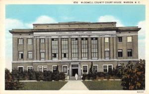 Marion North Carolina view of McDowell Co Court House antique pc Z12663