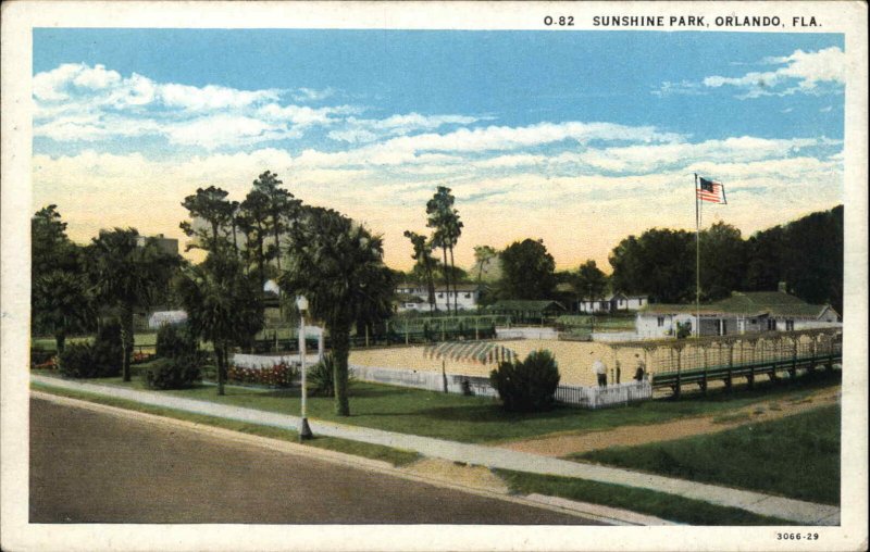 Orlando Florida FL Park 1910s-30s Postcard