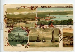 428362 GERMANY LINDAU lighthouse Vintage litho postcard