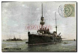 Old Postcard warship L & # 39escadre North