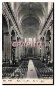 Postcard Old Paris the church Saint Sulpice