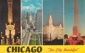 Postcard United States of America Chicago Illinois Water Tower Wrigley building