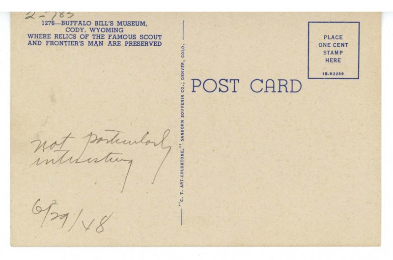 WY - Cody. Buffalo Bill's Museum