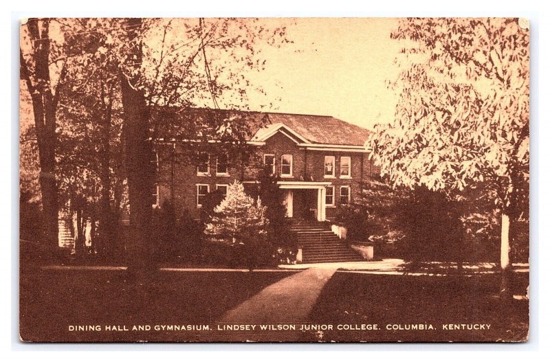 Postcard Dining Hall Gymnasium Lindsey Wilson Junior College Columbia KY Artvue