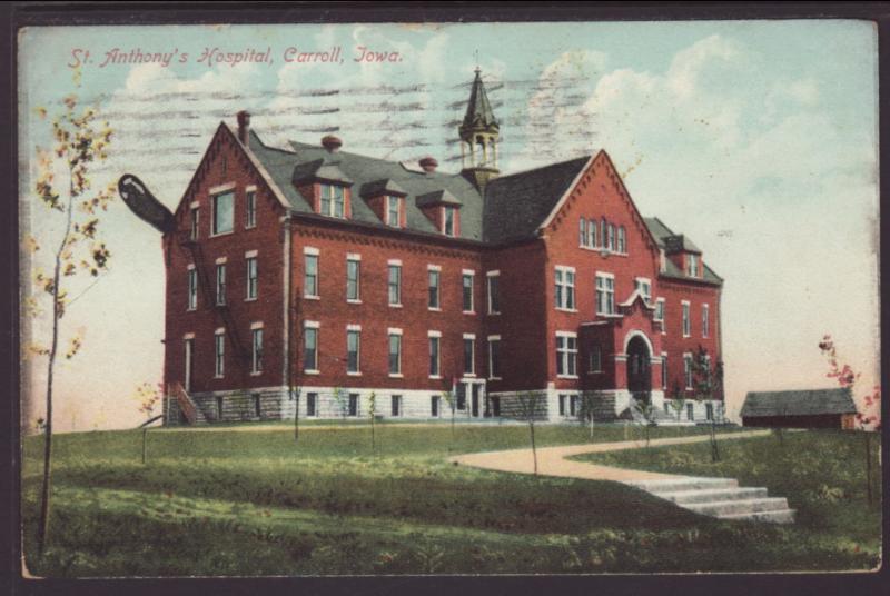 St Anthony's Hospital,Carroll,IA Postcard