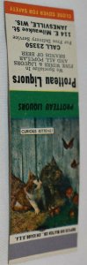 Protteau Liquors Curious Kittens Janesville Wisconsin 20 Strike Matchbook Cover