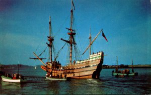 Massachusetts Plymouth Mayflower II Berthed At Plimoth Plantation Eel River Site