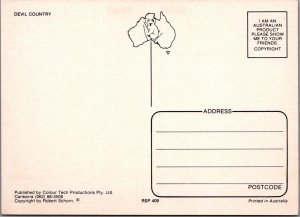 Maps Postcard - Map of Devil Country, Australia  RR23484