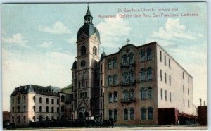 SAN FRANCISCO, CA ~ ST. BONIFACE CHURCH, School, Monastery 1909 Weidner Postcard