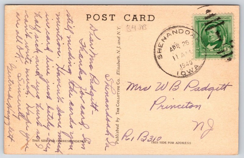 1940's Masonic Home Wallingford Connecticut Roadway & Building Posted Postcard