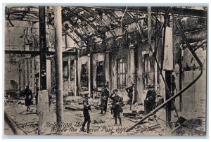 c1910 Inside The General Post Office Dublin Ireland Antique Postcard