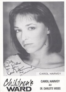 Carol Harvey Dr Charlotte Woods Childrens Ward TV Show Vintage Signed Cast Card