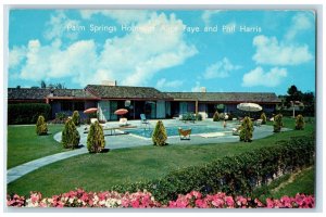 1959 Swimming Pool Phil Harris Alice Faye Club Palm Springs California Postcard