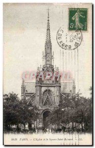 Paris - 5 Saint Bernard Square Old Postcard
