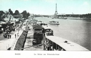 Vintage Postcard 1910's Seine at the Point of the Day Seaside Paris France FR