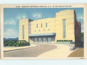 Unused Linen AUDITORIUM SCENE Asheville North Carolina NC G2811