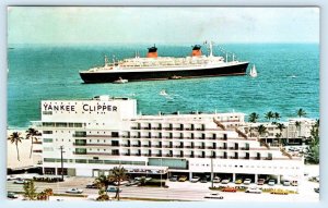 2 Postcards FORT LAUDERDALE, Florida FL ~ Ship S.S. France YANKEE CLIPPER HOTEL