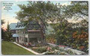 Vintage Postcard Former Home of Rudyard Kipling Brattleboro VT