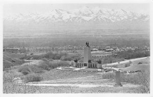 RPPC Brigham Young Salt Lake City Statue Utah Mormon ca 1950s Vintage Postcard