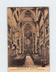 Postcard Rear altar The Sacred Heart Notre Dame Du Montreal Canada