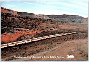 Postcard - Compliments of Amtrak's First Class Service, Amtrak - New Mexico