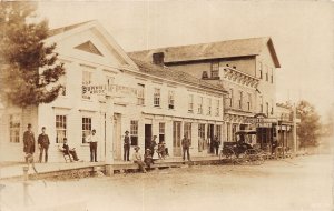 DC1/ Orland Indiana RPPC Postcard c1910 Burnham House Meat Market 117