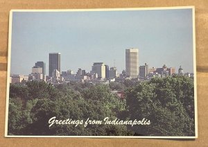 VINTAGE UNUSED POSTCARD - GREETINGS FROM INDIANAPOLIS, INDIANA