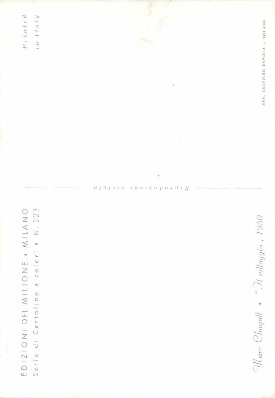 Postcard painting Chagall