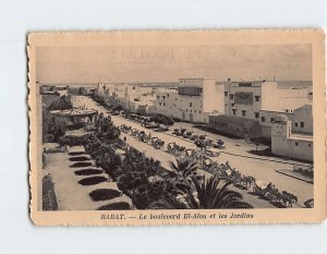 Postcard El-Alou Boulevard and the Gardens Rabat Morocco