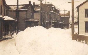 DC1/ East Liverpool Ohio RPPC Postcard c1910 Blizzard Snow Stores 60