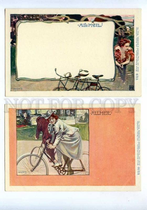 189347 CIRCUS ALLHEIL Set 10 cards ART NOUVEAU PHILIPP KRAMER